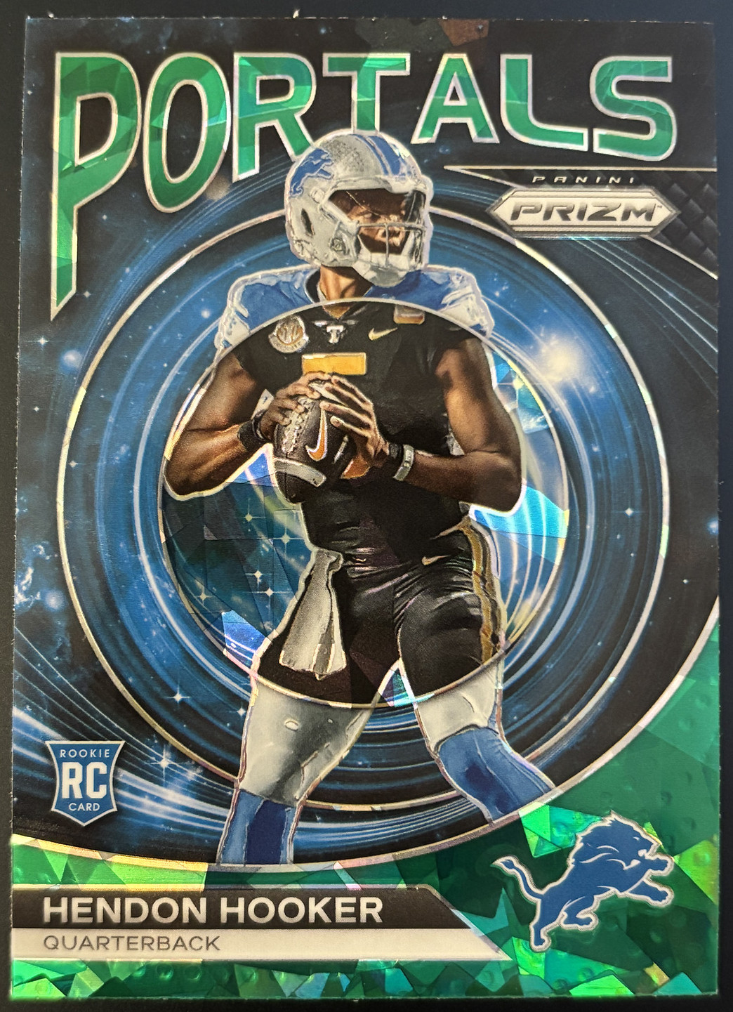 2023 Panini Prizm Portals Prizms Green Ice #2 Hendon Hooker