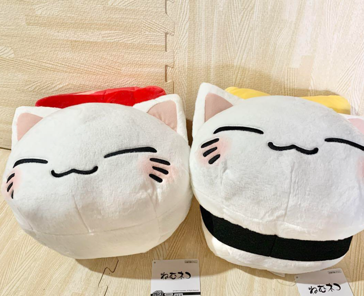 Nemu neko Cat Sushi BIG plush Doll set 2024 Furyu 33cm | eBay