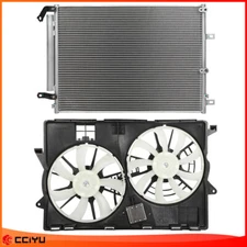 For 14-18 Jeep Cherokee A/C Condenser & Radiator Condenser Cooling Fan Assembly
