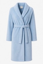 COZY Women's Fleece Bathrobe One Size Blue