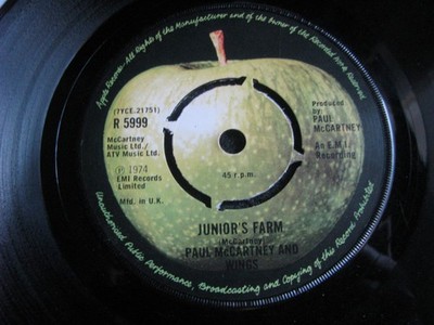Paul McCartney-Junior´s Farm 7''-1974 USA-Apple-R 5999-Wings