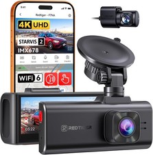 REDTIGER F7NA 4K Dual Dash Cam Voice Control Car Camera WDR Night Vision GPS