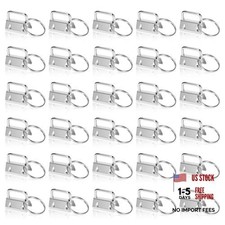 30PCS Key Fob Hardware Set 1 Inch with Split Rings - Lanyard Keychain Hardware
