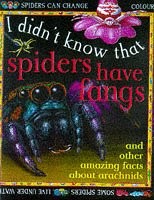 Spiders Have Fangs Hb (I Didnt Know That) By Claire Llewellyn