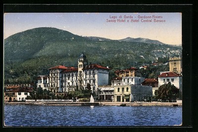 Ansichtskarte Gardone-Riviera, Savoy-Hotel e Hotel Central Benaco 