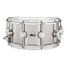 DW Collector's Series Stainless Steel Snare Drum with Chrome Hardware 14x6.5"