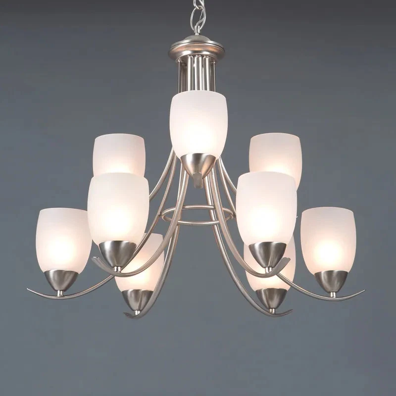 Espejo Decoración Hogar Yosemite Colección Lago 9 Luces Níquel Cepillado Foto 2 de 4