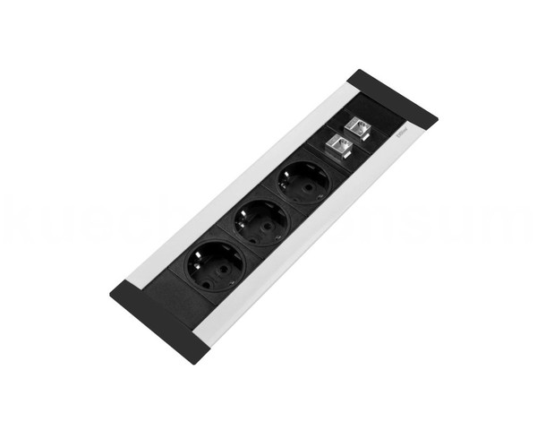 Schulte Evoline Frame Dock 00.010 Einbau Steckdose Data 3 + 2 Fach-image
