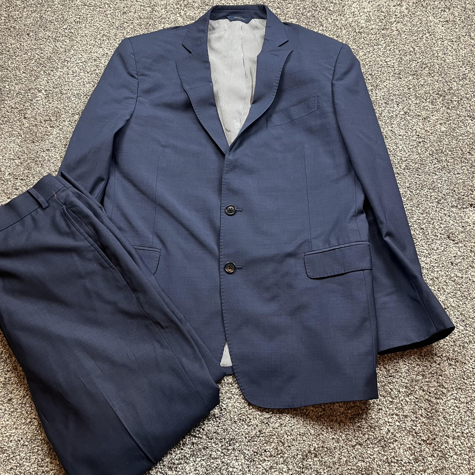 Brooks Brothers Suit Mens 42R 34x26 Blue Wool Regent Fit 2 P