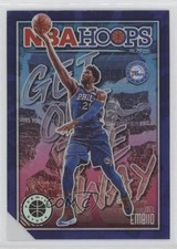 2019 Panini NBA Hoops Premium Stock Get Out the Way Purple Joel Embiid #10 04dh