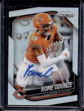2025 Panini Prizm Rome Odunze Auto Silver #8 Bears