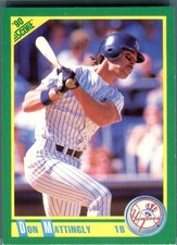 1990 Score Don Mattingly #1 New York Yankees MLB Baseball Card First Base 1B 90