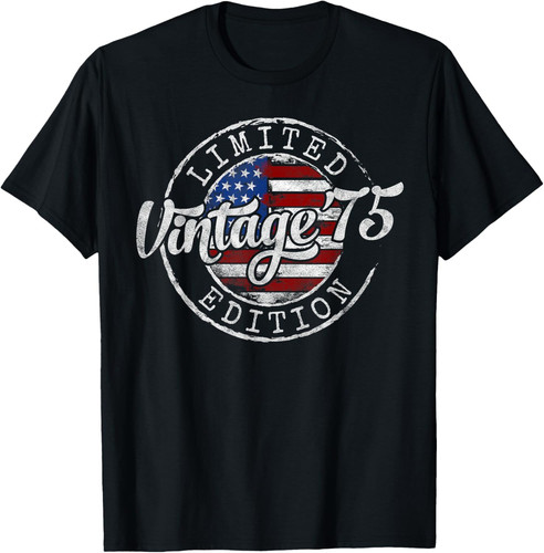 Vintage 1975 50. Geburtstag Geschenke für Männer Frauen 50 Jahre alt T-Shirt Hoodie - Bild 1 von 10