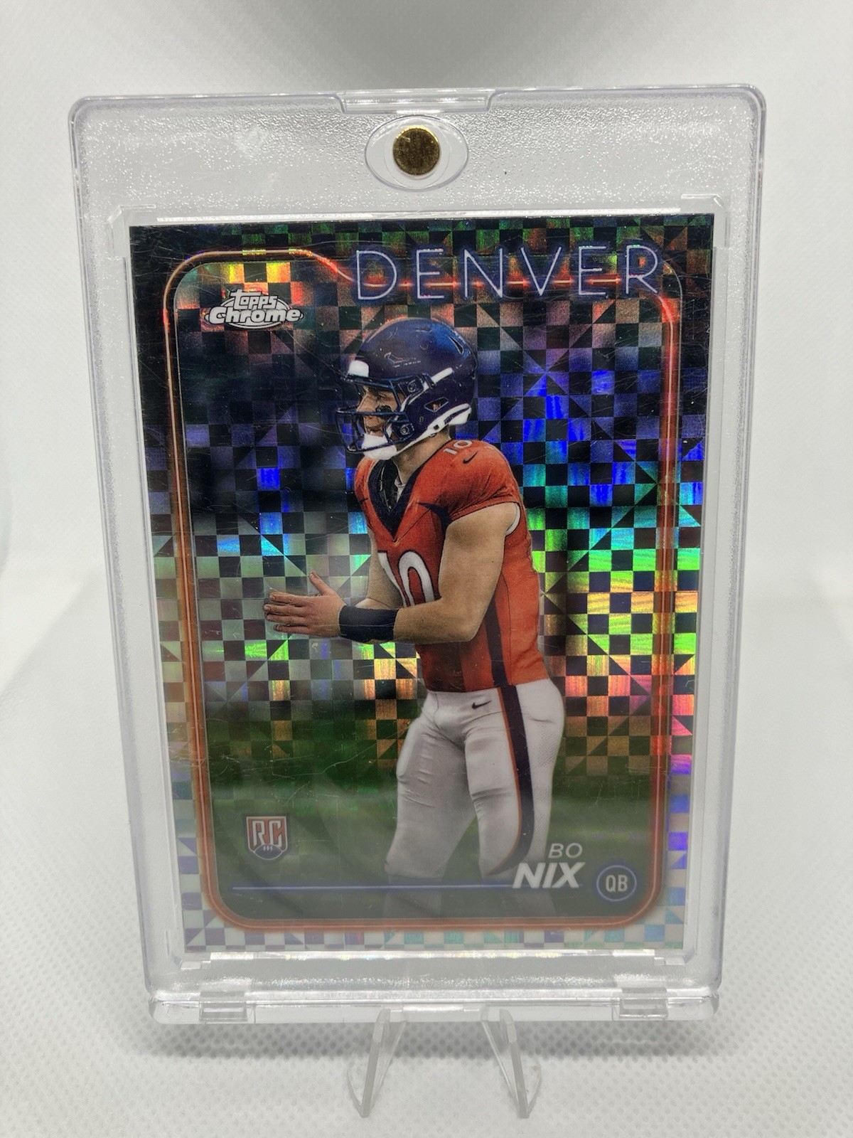 2024 Topps Chrome - Rookies Bo Nix #206 X-Fractor (RC)