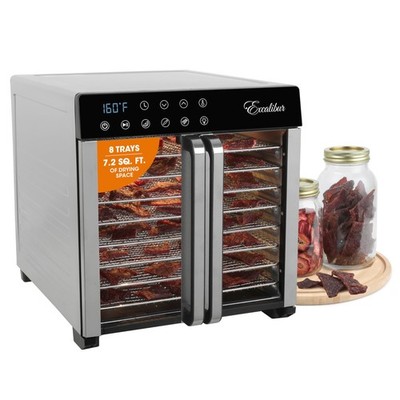 Excalibur Food Dehydrator 8-Tray for Jerky, Fruit, Vegetables, Herbs, Pet Tre...