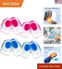 8 Pack Medium Gel Heel Pads - Shock-Absorbing Relief for Achilles Tendonitis