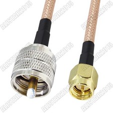 SMA Male Plug to UHF Male PL-259 Connector Lot RF Pigtail RG400 Coaxial Cable