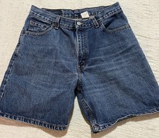Vintage Levis 550 Relaxed Fit Denim Jean Shorts Women's Sz12 High Rise Y2K USA