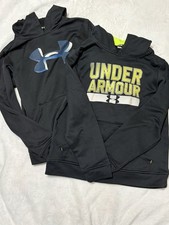 Under Armour Hoodie Lot Boys Athletic Graphic Bundle SZ. Large