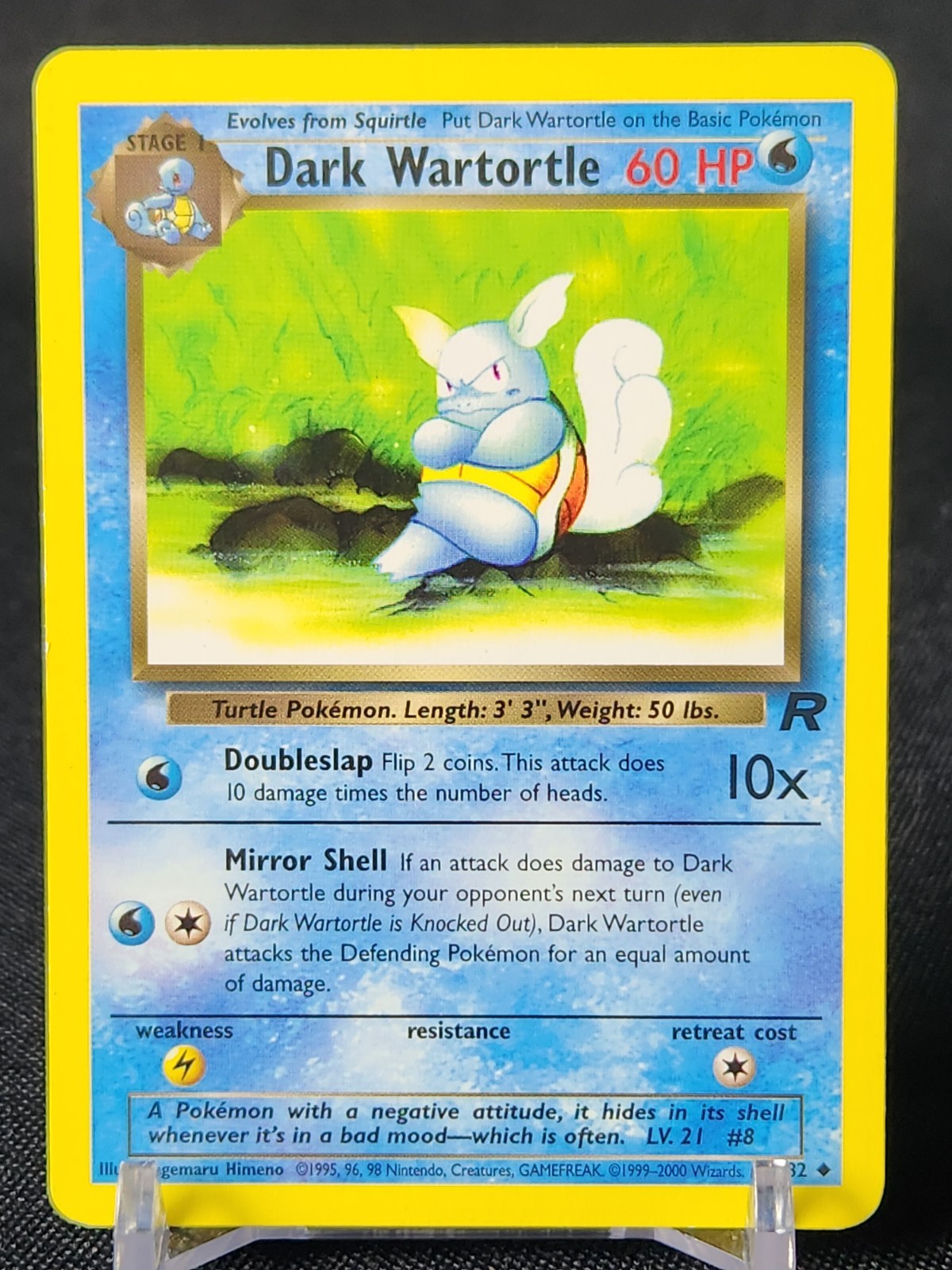 Dark Wartortle 46/82 Team Rocket Regular Unlimited WotC Pokemon Card
