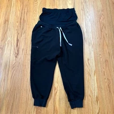 FIGS Black Technical Collection Joggers Maternity Scrub Pants Womens Size XL