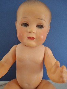 French SNF Antique Celluloid Doll, 14 Inch