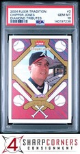 2004 FLEER TRADITION DIAMOND TRIBUTES #2 CHIPPER JONES HOF POP 6 PSA 10