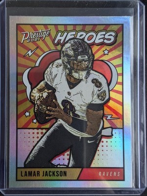 2021 Panini Prestige Football - Heroes Lamar Jackson #HE-2 Baltimore Ravens