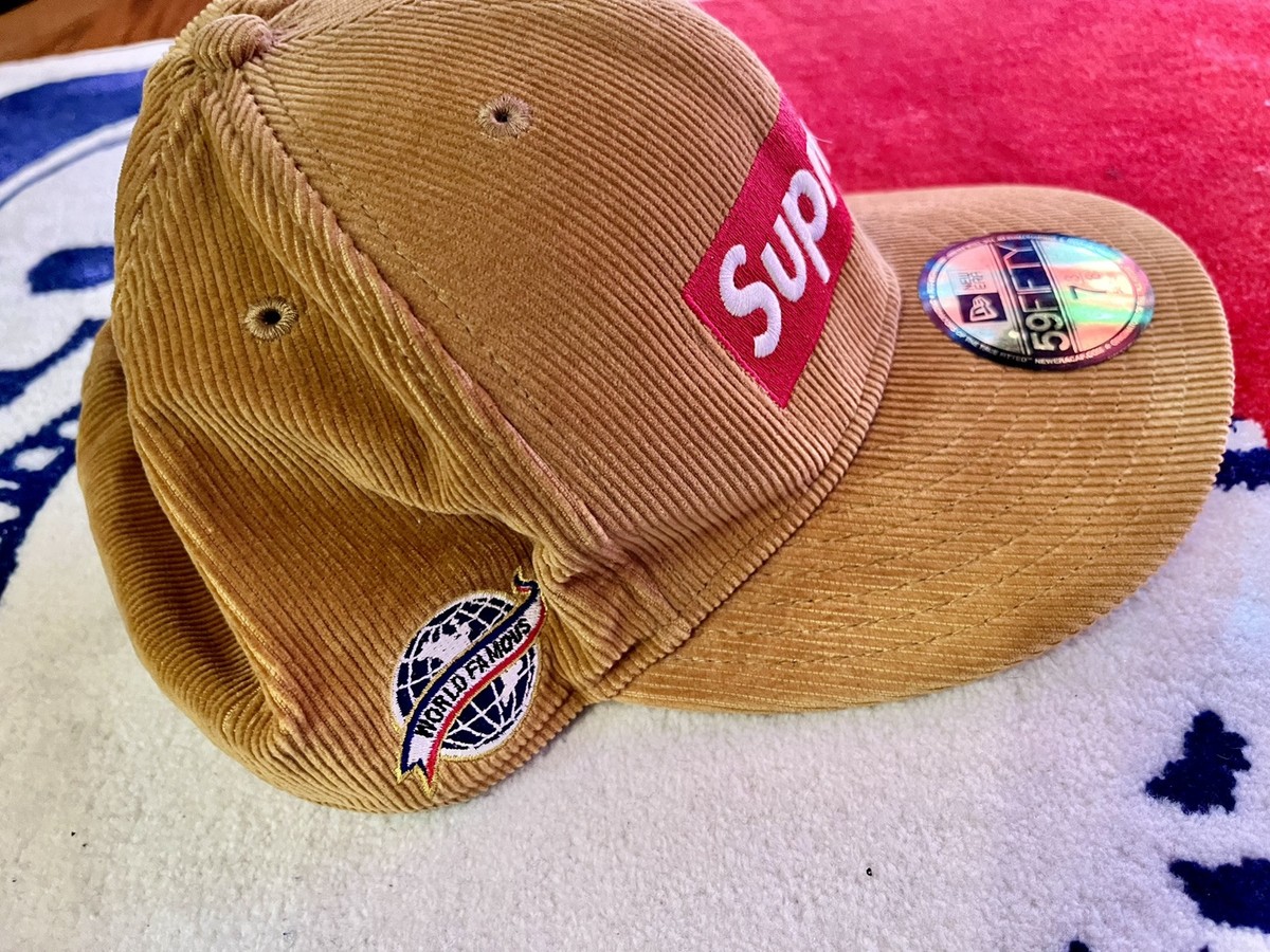 Supreme X New Era Corduroy Fitted Cap Hat | eBay
