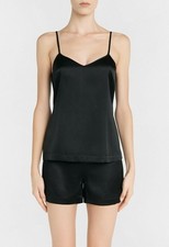 La Perla Silk Reward Collection L set pantaloncini pigiama top in seta nero