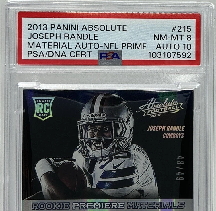 Joseph Randle Rookie Auto PSA 8/10 -2013 Panini Absolute w/Relic /49 Cowboys-OSU - Image 2 of 4