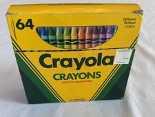 Vintage 1990 Crayola Crayons Box Set 64 Built In Sharpener Dandelion Indian Red