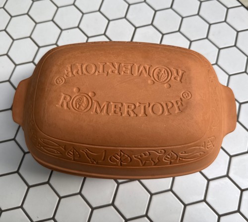 Romertopf #110 Clay Baker Roaster 12" Terra Cotta West Germany – Bay Oven Dish