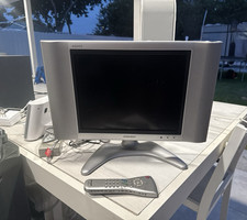 Sharp Aquos 15" Silver LCD Flat Screen TV 480p w/ Remote, Built-In Speakers