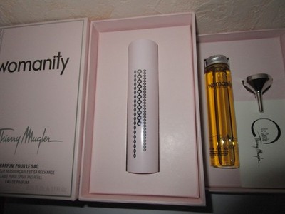 Womanity Thierry Mugler , pour le Sac EDP , Refillable purse Spray, OVP
