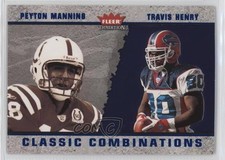 2003 Fleer Tradition Classic Combinations Blue Peyton Manning Travis Henry 11z5