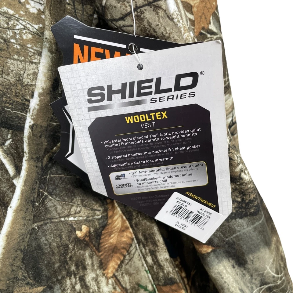 NEW Blocker Outdoors Shield Series Wooltex Camo Hunting Vest Mens XL Realtree - Image 4 of 4
