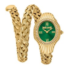 Orologio Donna JUST CAVALLI SIGNATURE JC1L305M0035 Acciaio Gold Verde Serpente