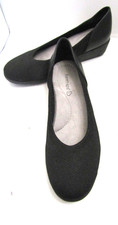 BARE TRAPS BLACK TEXTILE LO-WEDGE SLIP-ON COMFORT SHOES WOMEN Sz: 6.5M  MARILY
