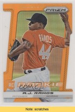 2013 Panini Prizm Orange Prizm Die-Cut 17/60 AJ Ramos #293 READ z7h