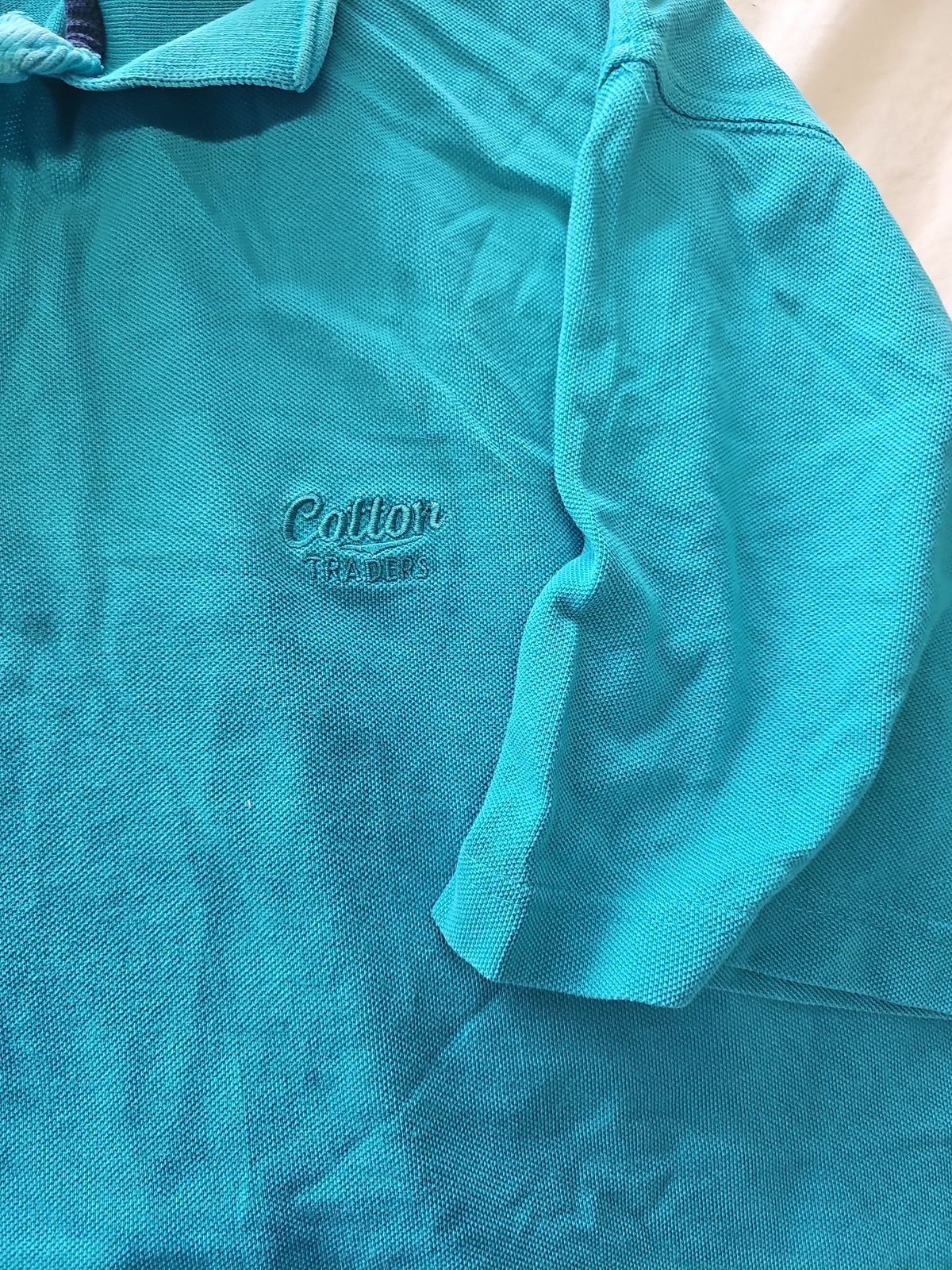 Cotton Traders Turquoise 2XL Pique Polo Shirt  391 image 2