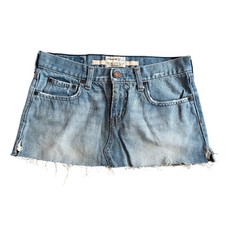 Abercrombie Fitch Vintage Y2K Low Rise Distressed Denim Skirt 0