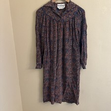 Vintage Silk Designer Dress Diane Von Furstenberg 10 Prairie Cottage Nightgown