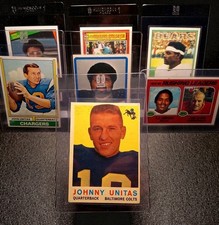 John Unitas, Eric Dickerson, Walter Payton, Franco Harris, O.J. Simpson 7 CARDS!