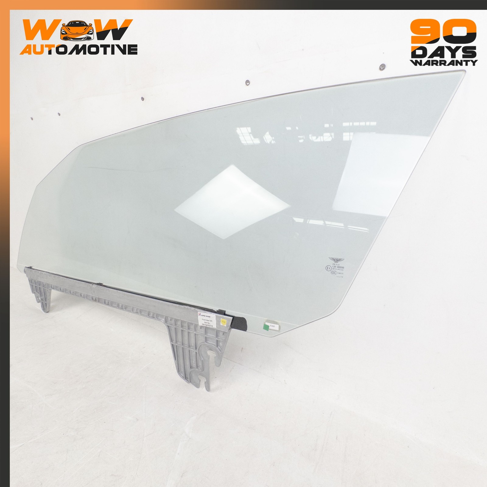 07-18 BENTLEY CONTINENTAL GTC FRONT LEFT DRIVER SIDE DOOR WINDOW GLASS OEM