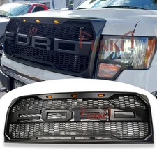 Front Grill Black For 2009 2010 2011 2012 2013 2014 Ford F150 F-150 Raptor Style