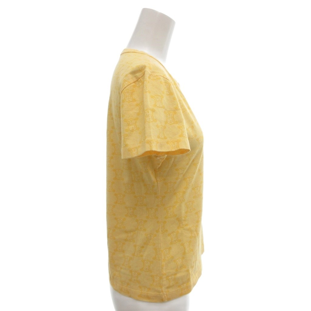 Celine Tshirt Allover Pattern Triomphe Yellow M U… - image 3