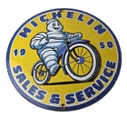 Vintage Michelin Tires Bibendum Sign - Gas Pump Automobile Sales & Service Sign