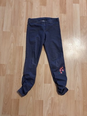 Cakewalk Kinder Jeggings Jeans-Look, blau, floral bestickt, Gr. 128