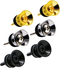 Guitar Strap Locks Buttons Metal End Pins with Mounting Screws for Acoustic Clas